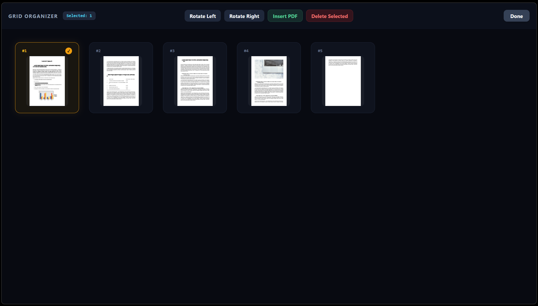 speedDF Grid View and Page Manager