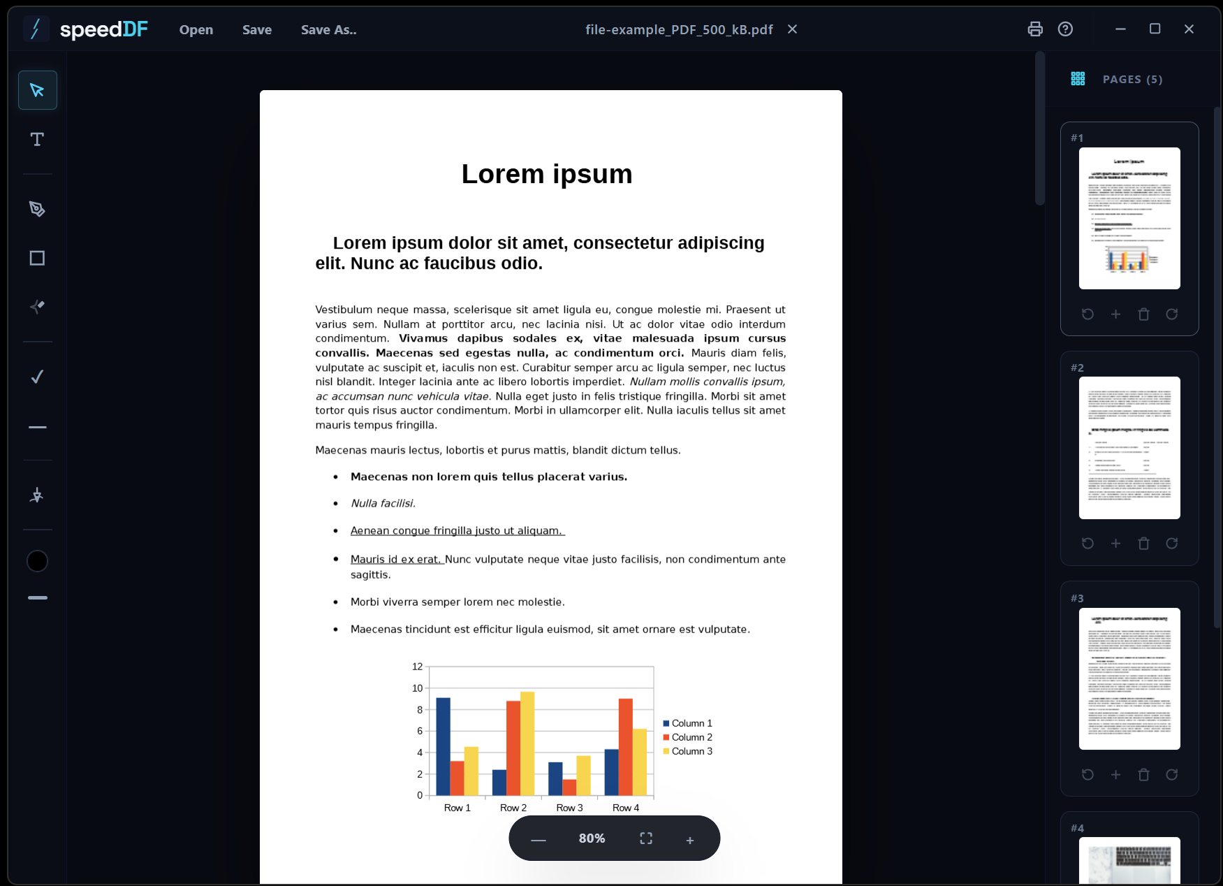 speedDF Main Document View